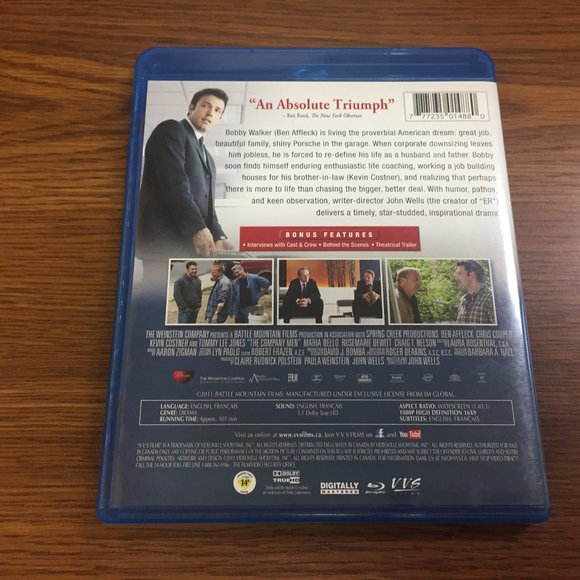 The Company Men (Blu-ray Disc, 2011, Canadian) - Picture 2 of 4